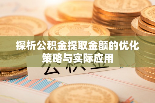 金东探析公积金提取金额的优化策略与实际应用