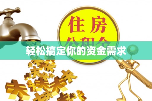 金东轻松搞定你的资金需求