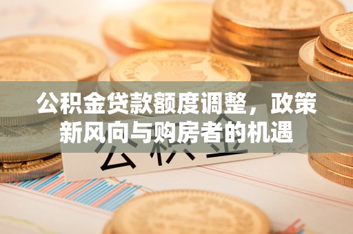 金东公积金贷款额度调整，政策新风向与购房者的机遇